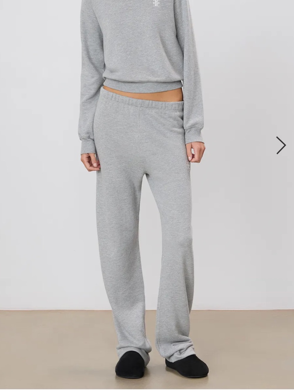 Eterne Light Gray Relaxed Track Pants with Elastic Waist